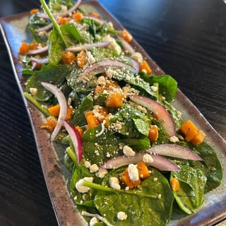 Roasted Butternut & Spinach Salad