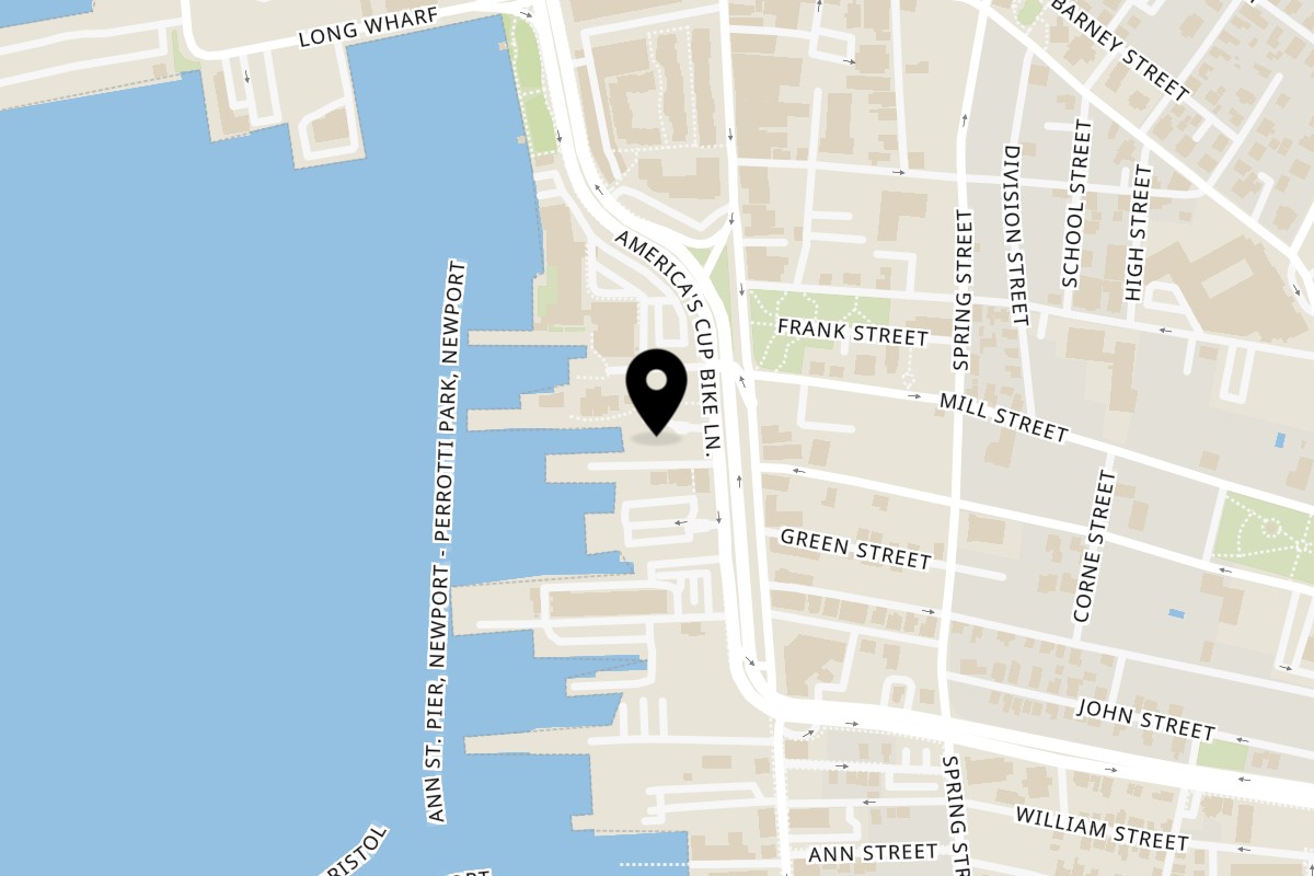 Map showing the location of Diego's Newport Waterfront on 11 Bowens Wharf in Newport